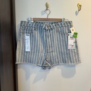 Tinseltown Blue Striped Jean Shorts